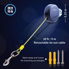 PAWSTATION no-tangle design with swivel base reduces tangles during outdoor play