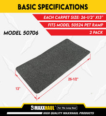 PawStep 50706 textured ramp carpet distributes weight for stability.