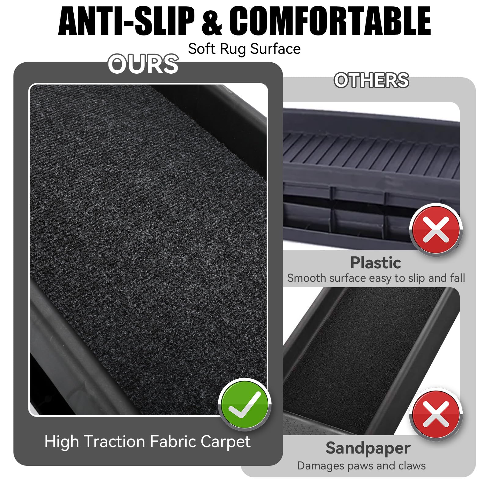 PawStep 51006 anti-slip surface for secure climbs.