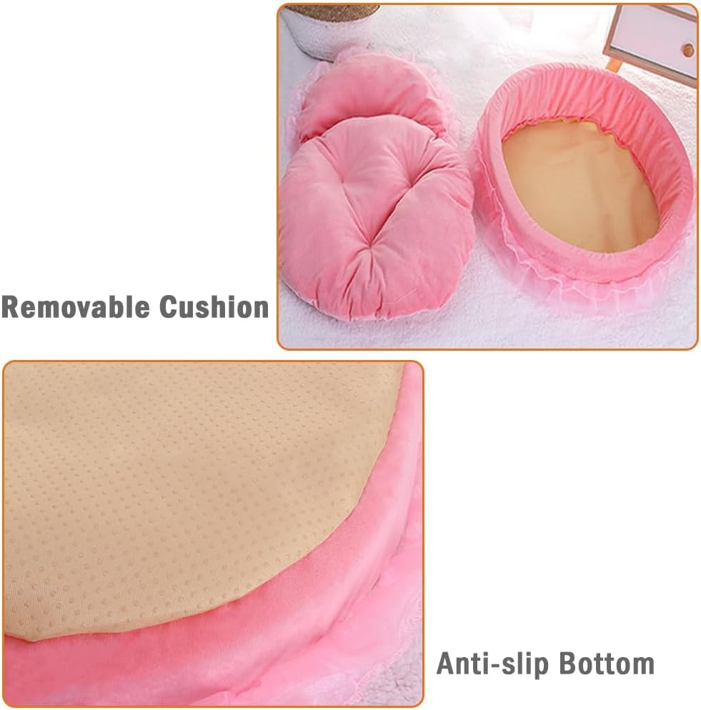 Pawstrip bed with bowknot design adds charming decor to your home