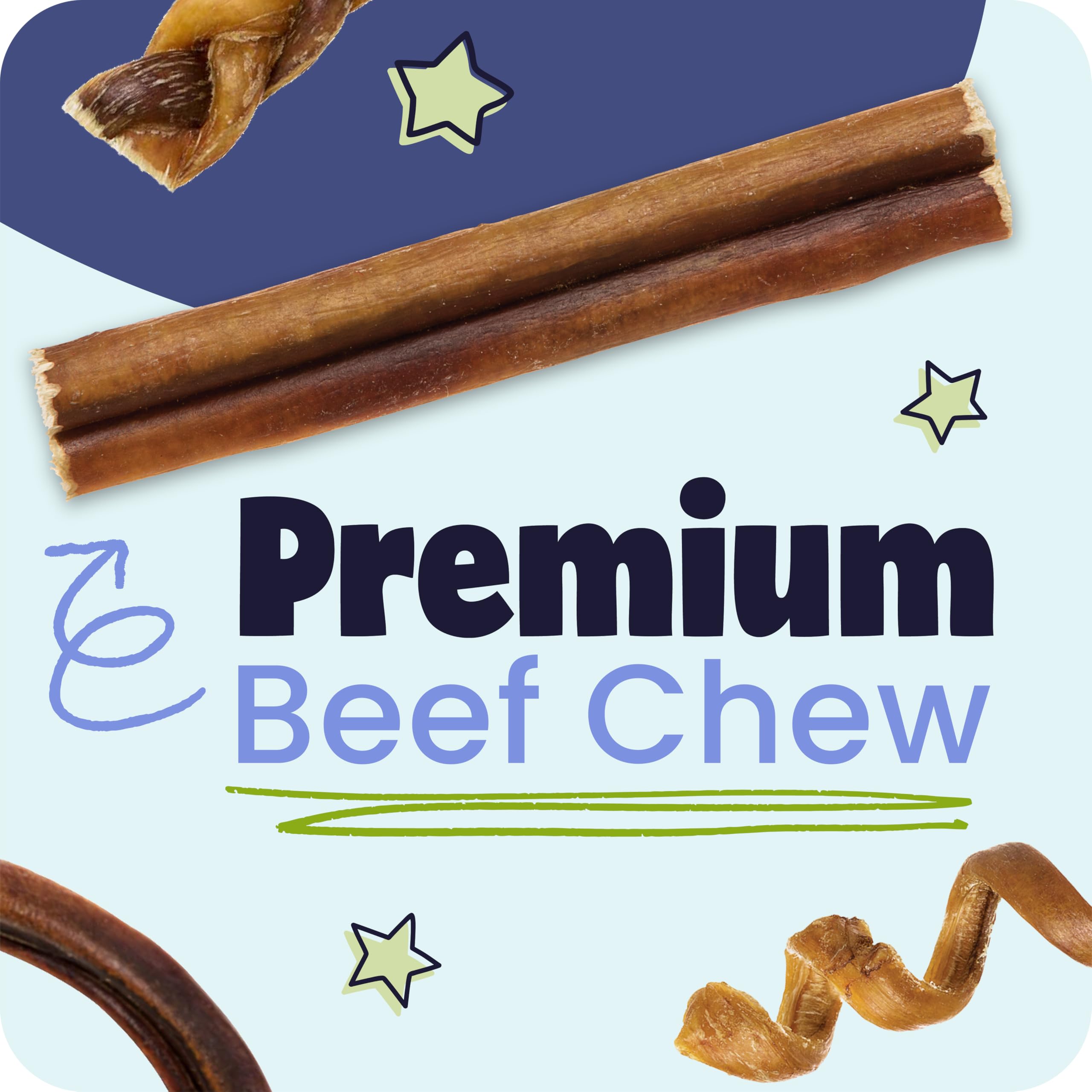 Pawstruck 100% beef pizzle close-up — single-ingredient chew with natural flavor.