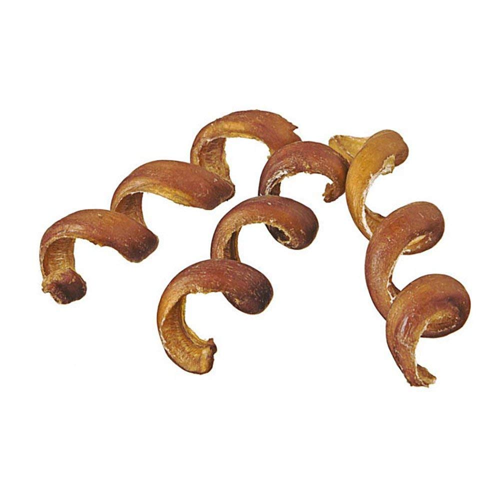 Pawstruck 6-inch bully stick springs close-up, durable long-lasting chew for dogs.