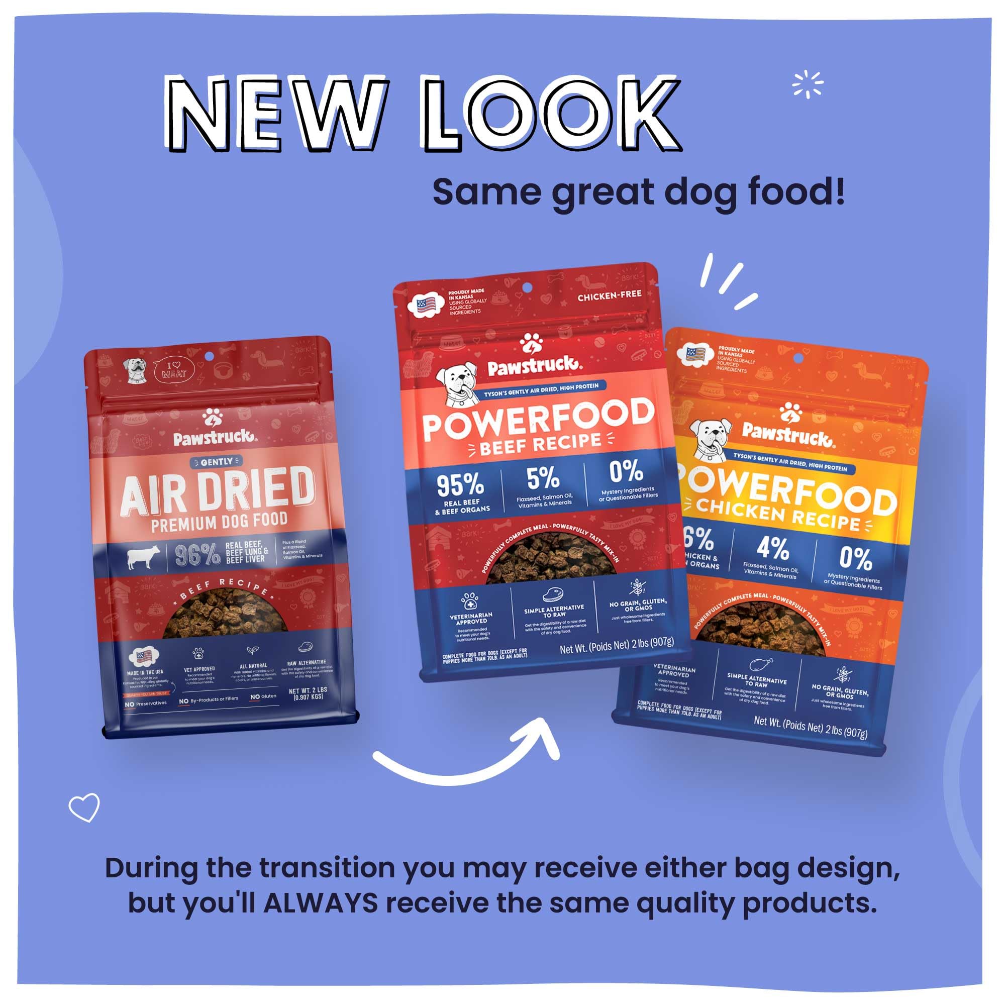 Pawstruck beef-first-ingredient emphasis on real meat as the main protein source.