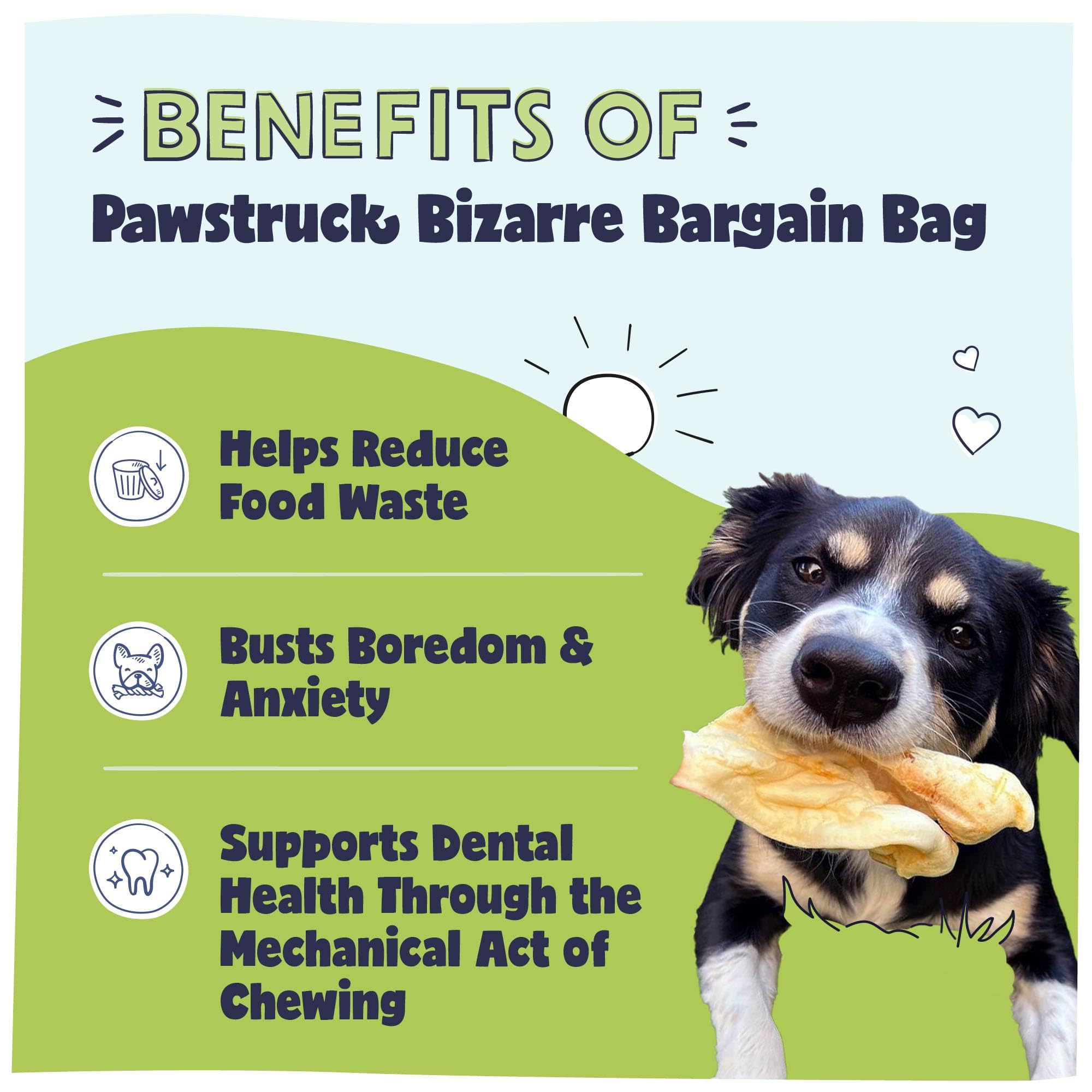 Pawstruck Bizarre Bargain Bag jerky pieces for flavor-loving dogs