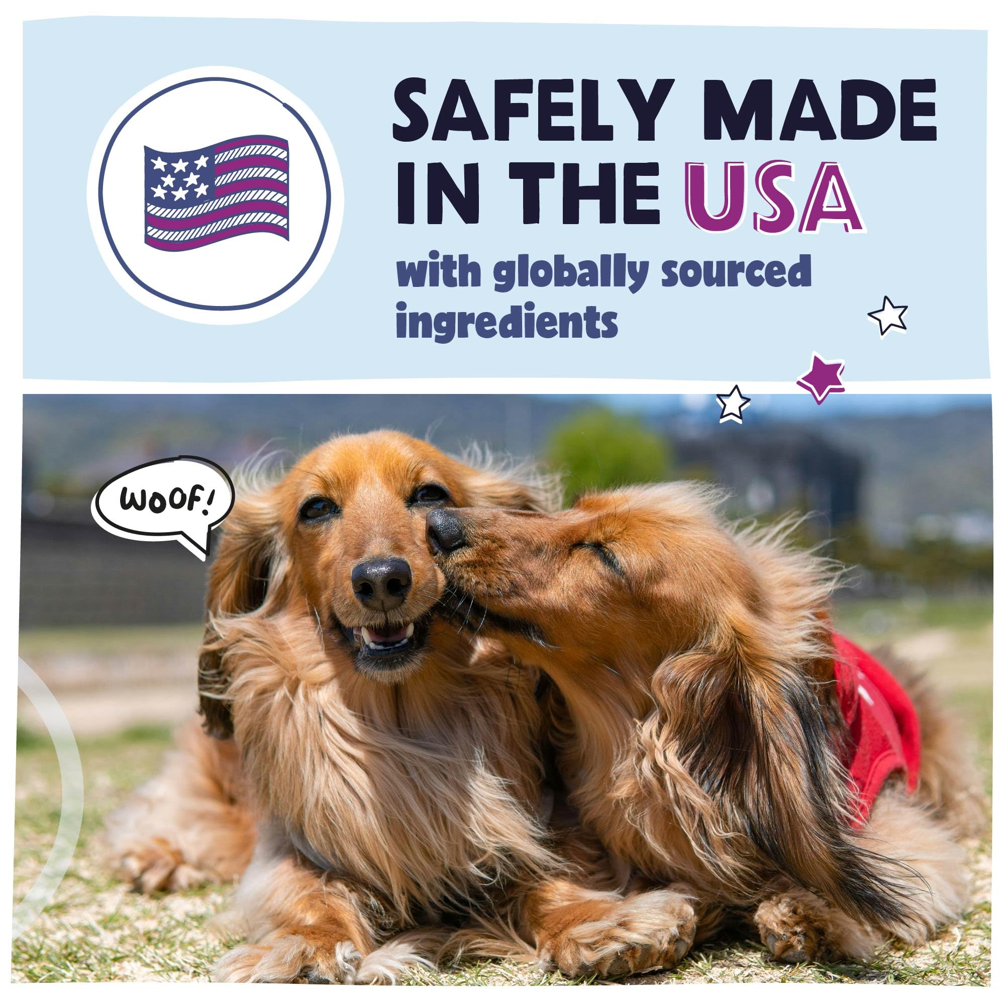 Pawstruck bottle label close-up with USA-made claim