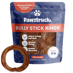 Pawstruck bully ring chew closeup shows a durable 4-inch ring for engaging chews.