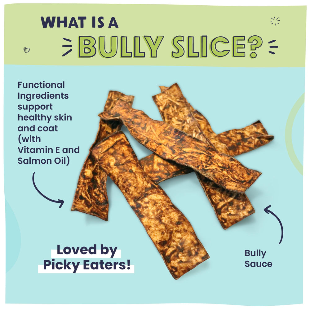 US-made Pawstruck Bully Slices emphasize quality standards and safety.