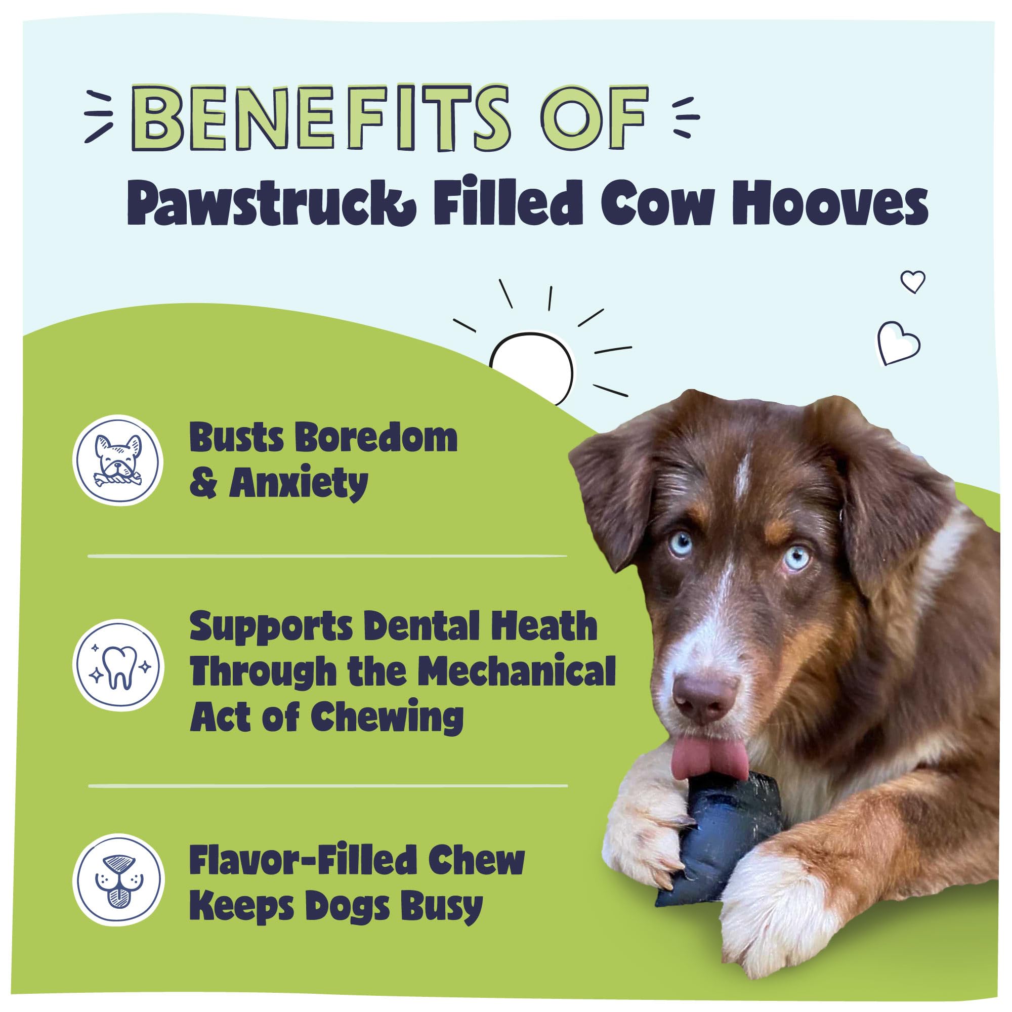 Pawstruck long-lasting chew demonstrates extended play for dogs.
