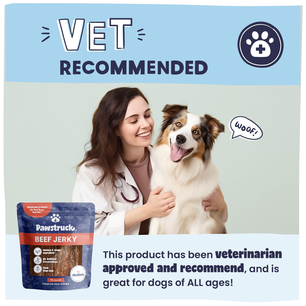 Pawstruck low-odor, mess-free jerky for clean chewing sessions.