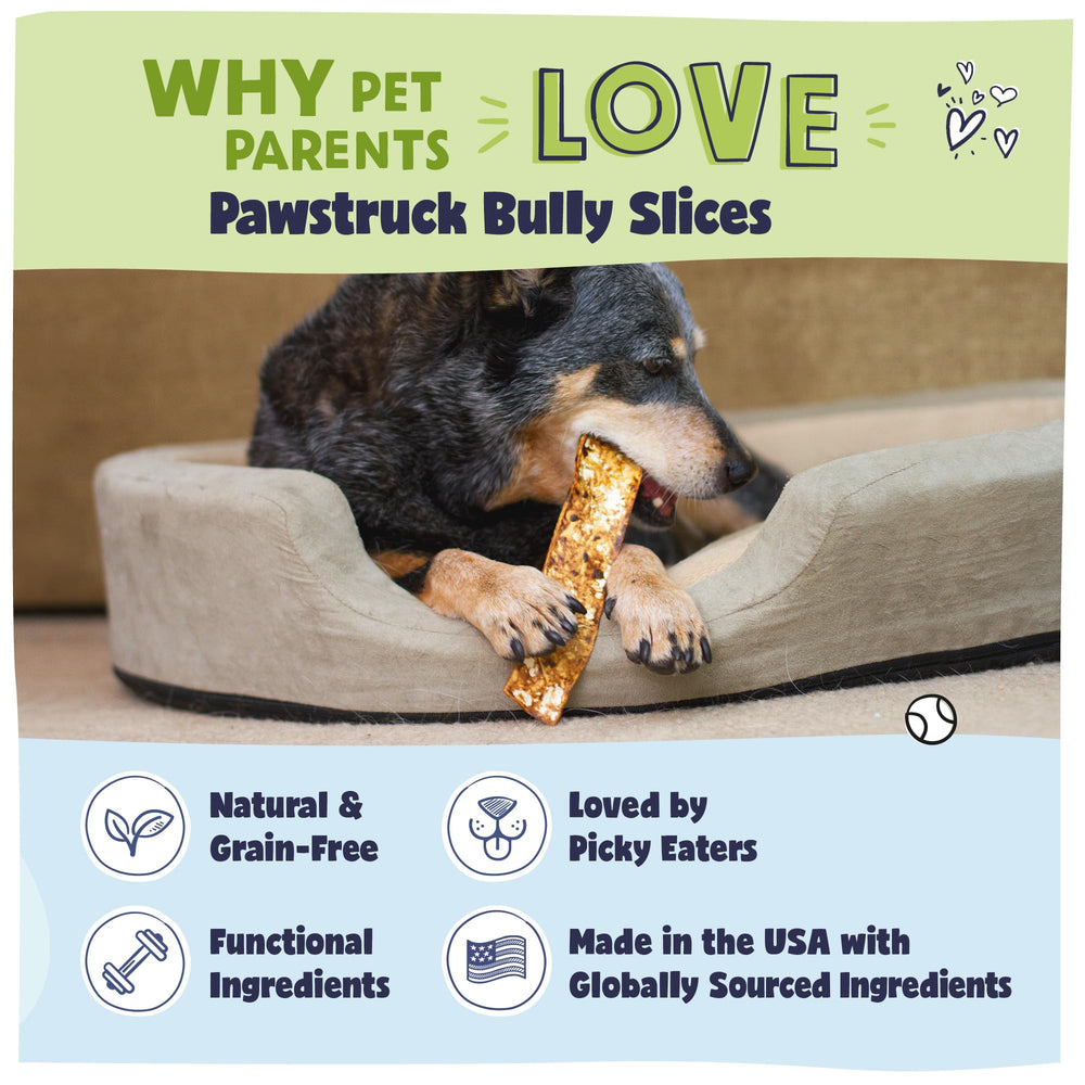 Made in the USA Pawstruck chews shown in a clean manufacturing setting.