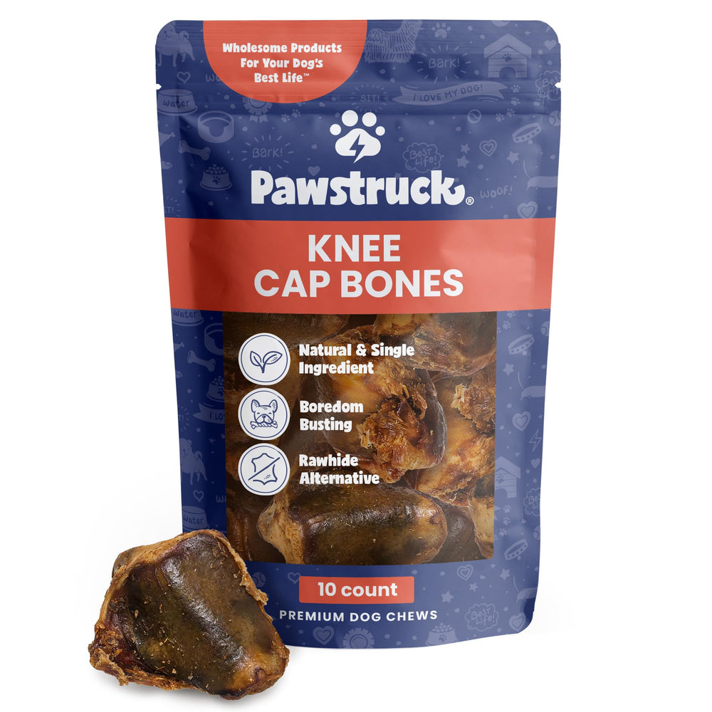 Pawstruck knee cap bones pack, USA-made, single-ingredient chew for dental support.
