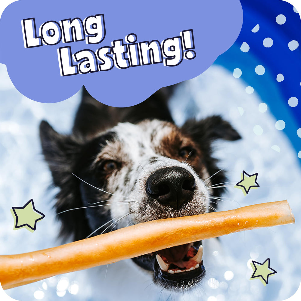 Pawstruck pack of 5 beef collagen sticks, ideal for medium to large dogs.