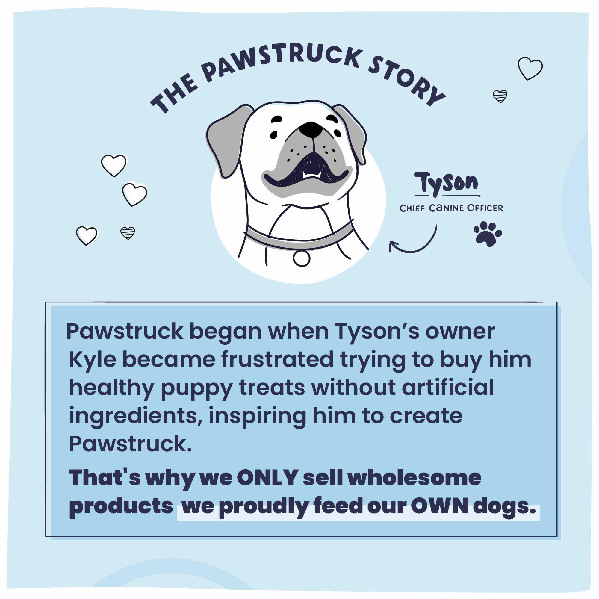 Pawstruck USA-made quality control ensures safe grain-free dog treats.