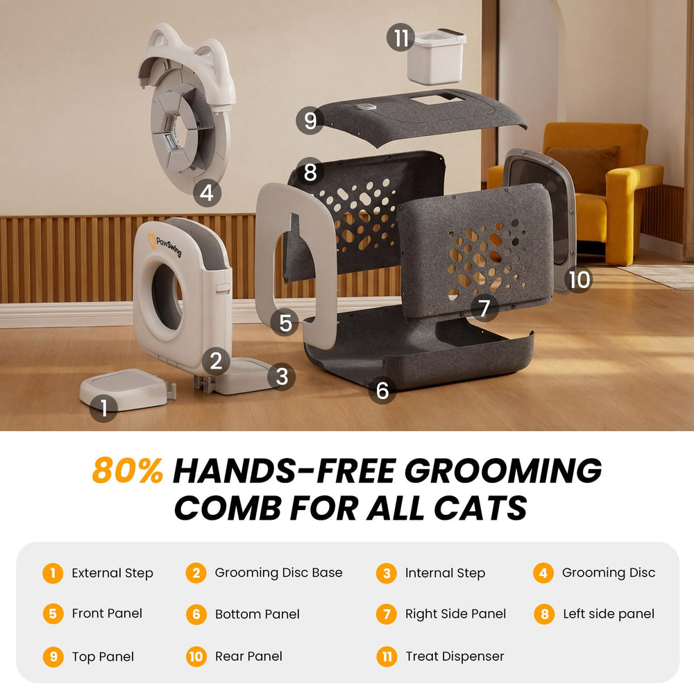 PawSwing cat self-groomer pro multi-cat-application suited for households with several cats