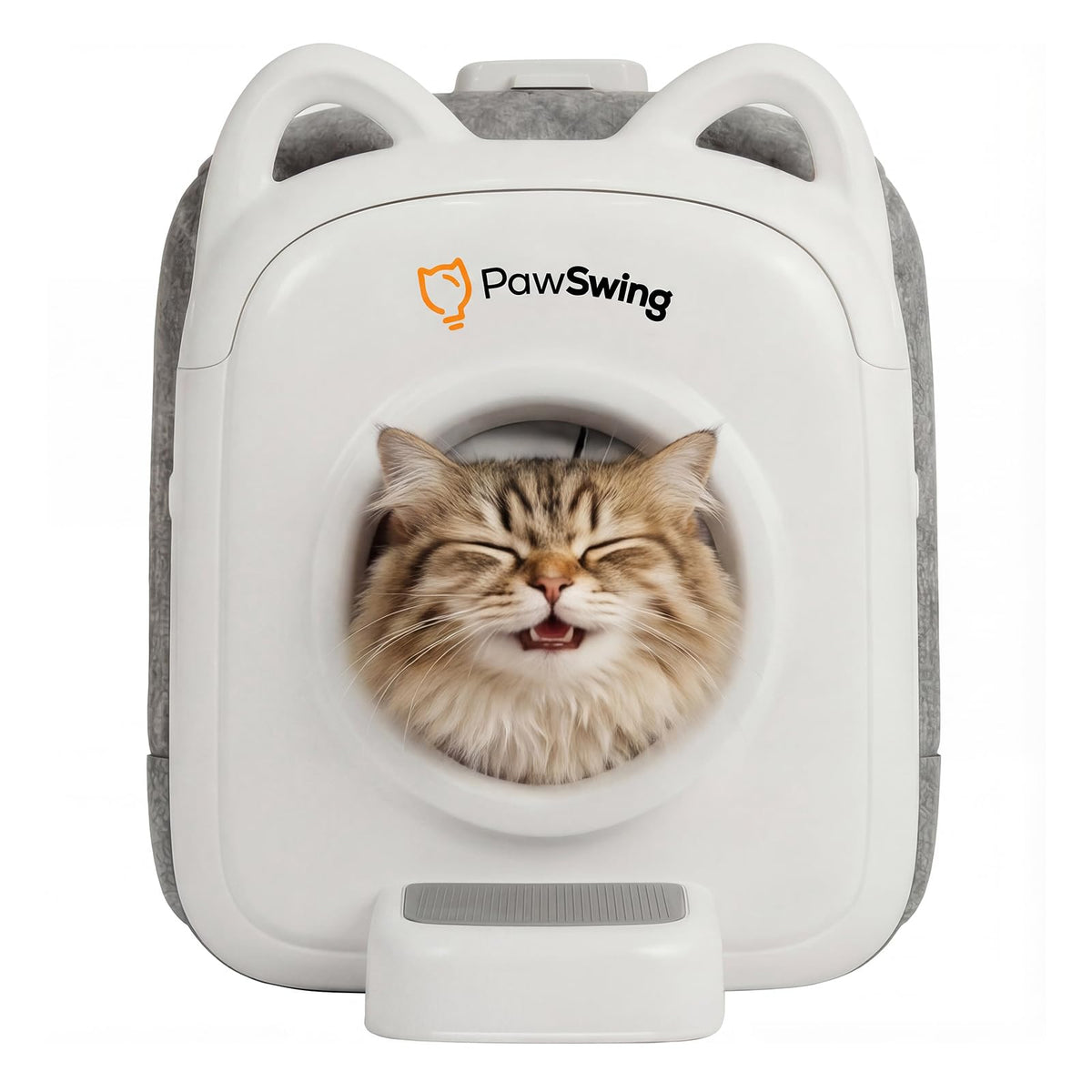 PawSwing cat self-groomer pro self-cleaning mechanism for effortless fur removal