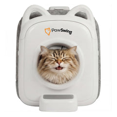PawSwing cat self-groomer pro self-cleaning mechanism for effortless fur removal
