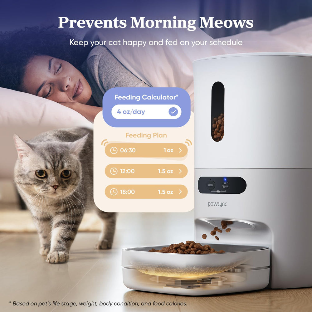 Pawsync feeder bowl detail with stainless steel surface for easy cleaning