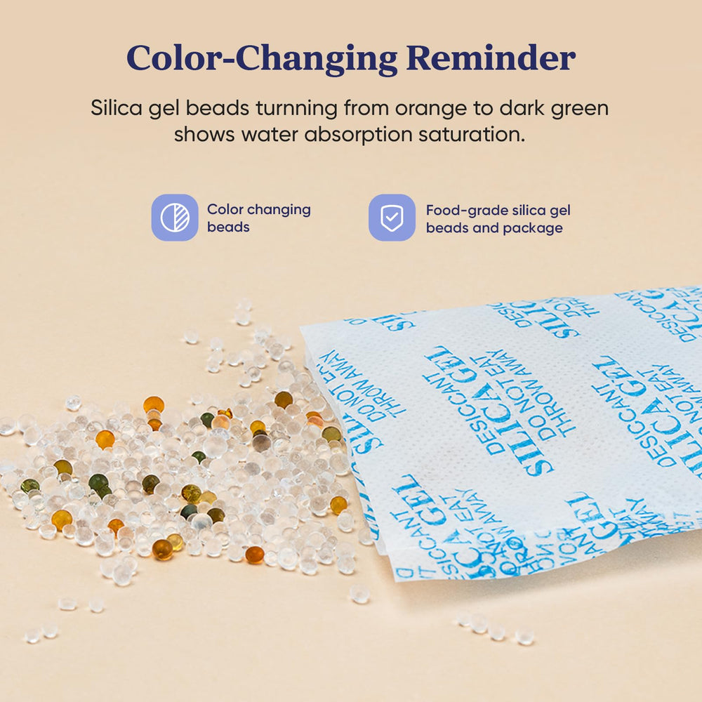 Pawsync color-change beads indicate replacement to maintain dryness