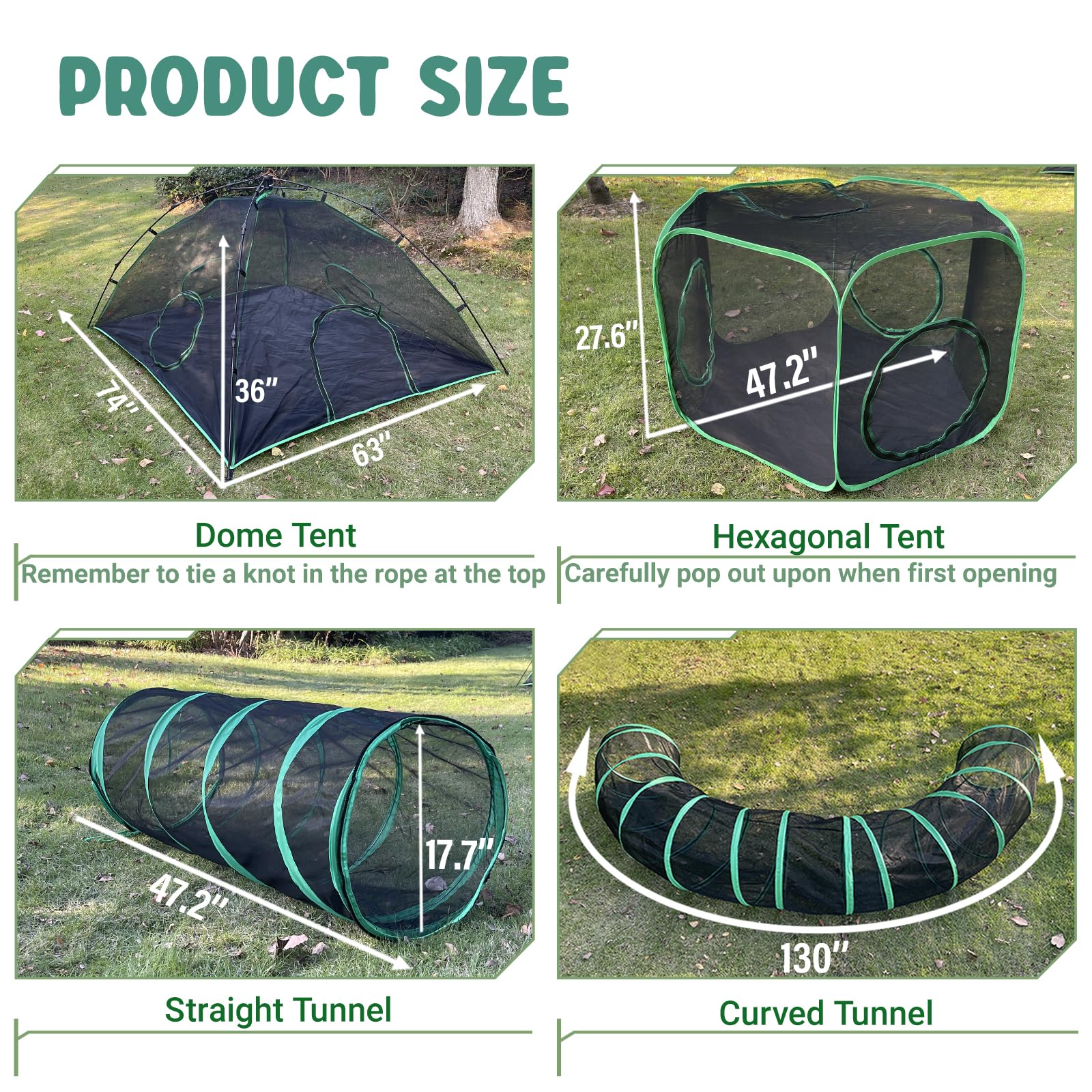Pawtenda green cat enclosure on a porch for breathable, scenic viewing.