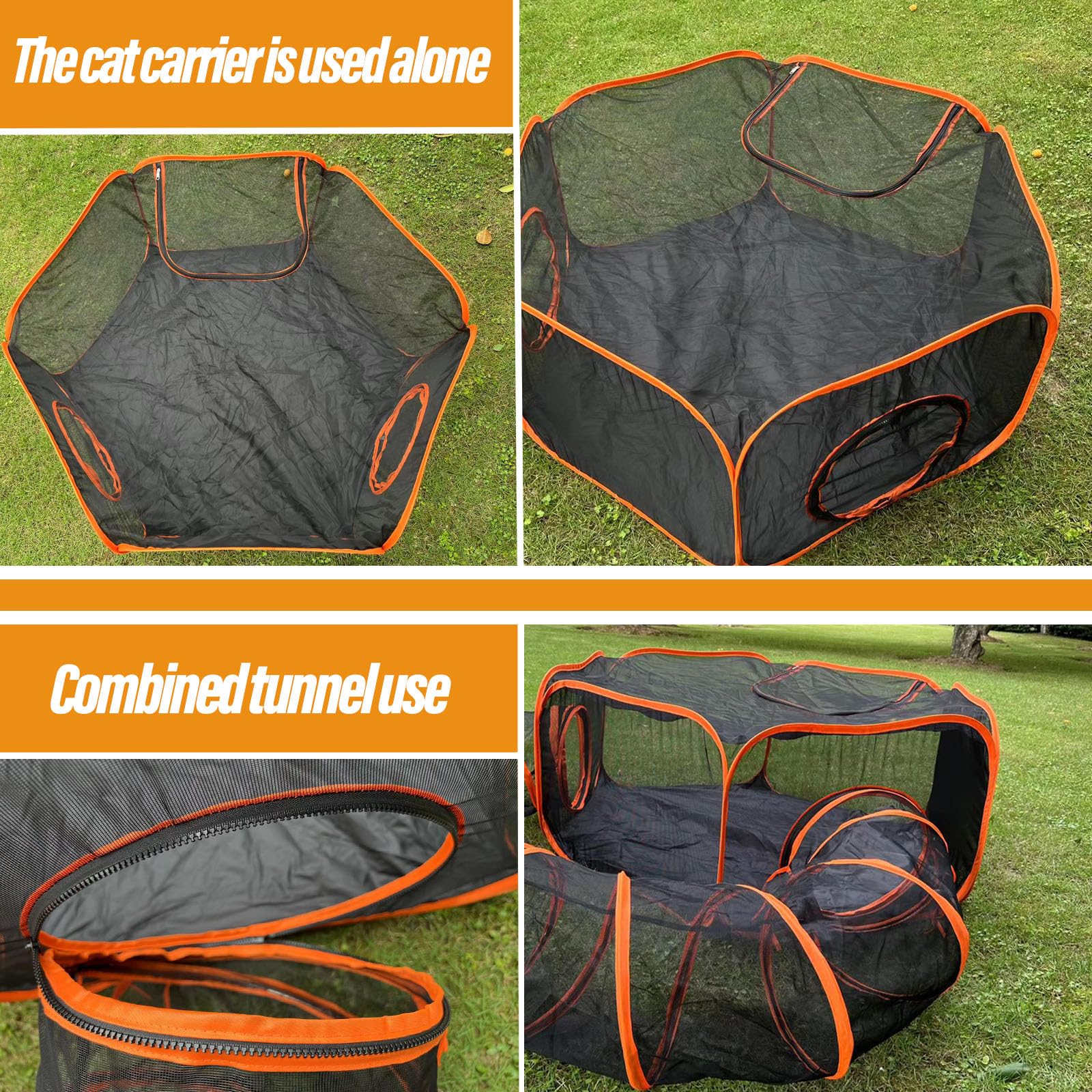 Pawtenda outdoor-scene enclosure lets pets enjoy safe garden time.