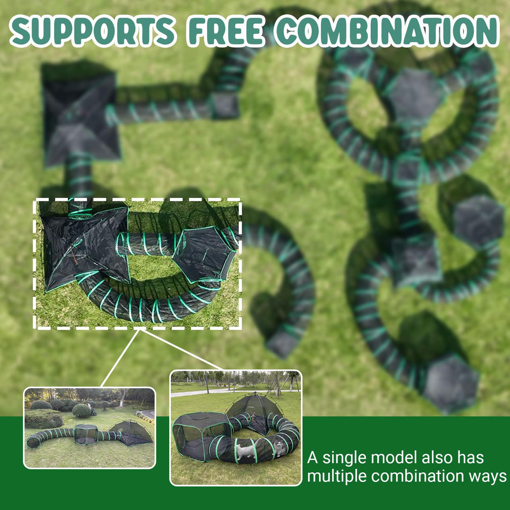 Pawtenda weather-resistant materials used for durable outdoor cat enclosure.