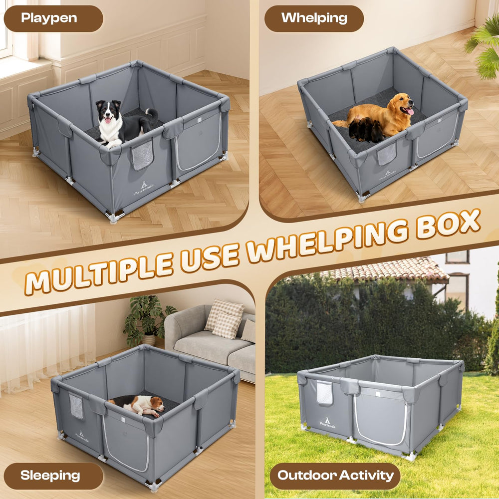 Pawtenda whelping box liner mat enhances comfort and cleanup