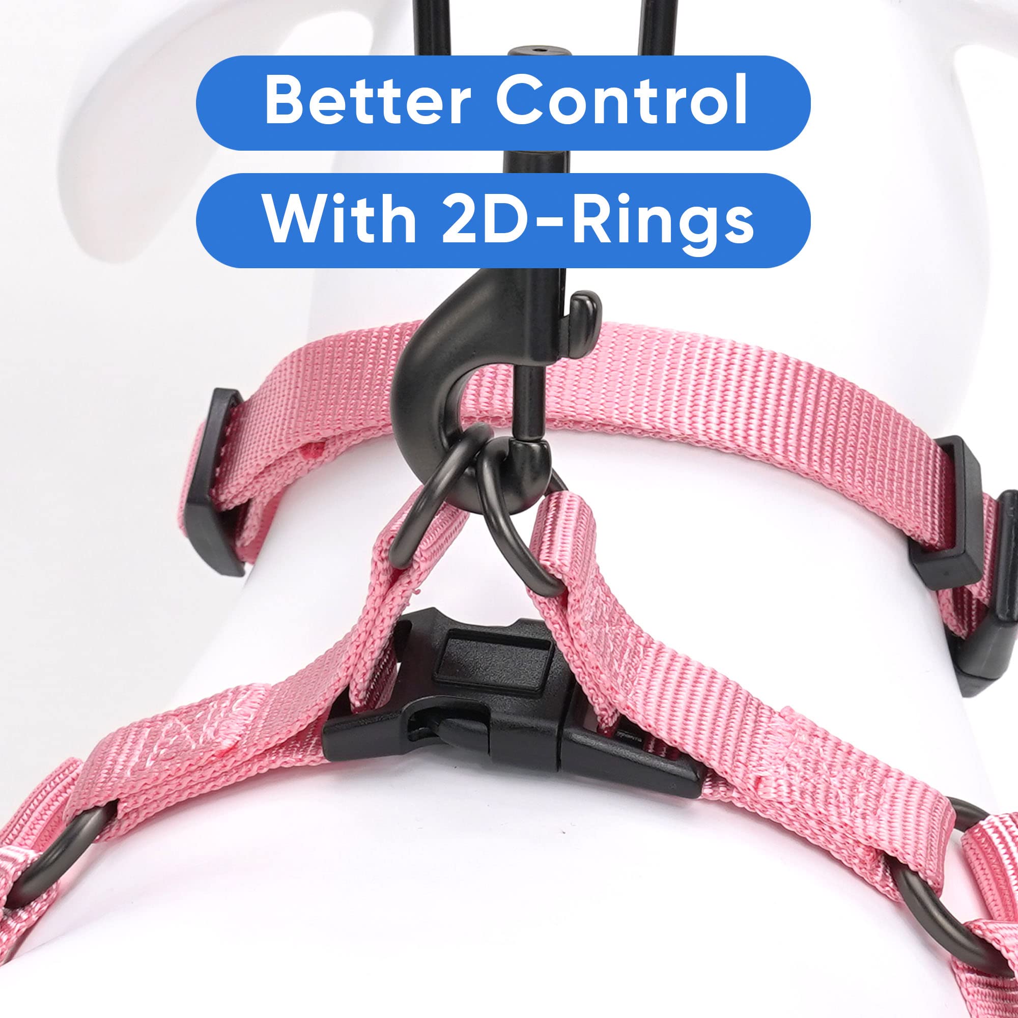 Pawtitas Easy-Attach Harness Cover in Millennial Pink simplifies quick on-and-off for busy owners.