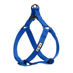 Pawtitas Solid Step-in Harness blue front view for secure everyday wear