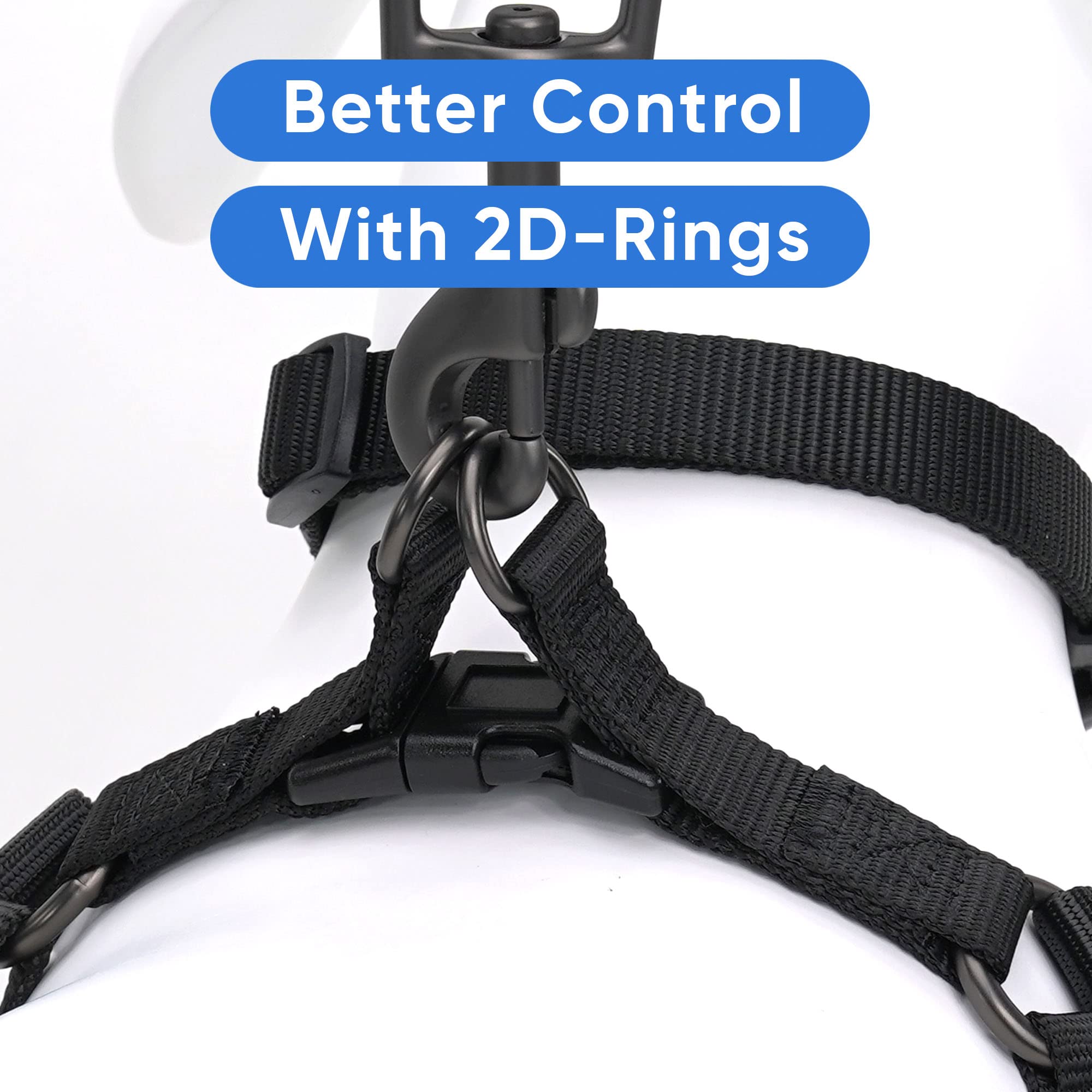 Pawtitas Solid Step-in Harness soft padding minimizes chafing and boosts comfort.
