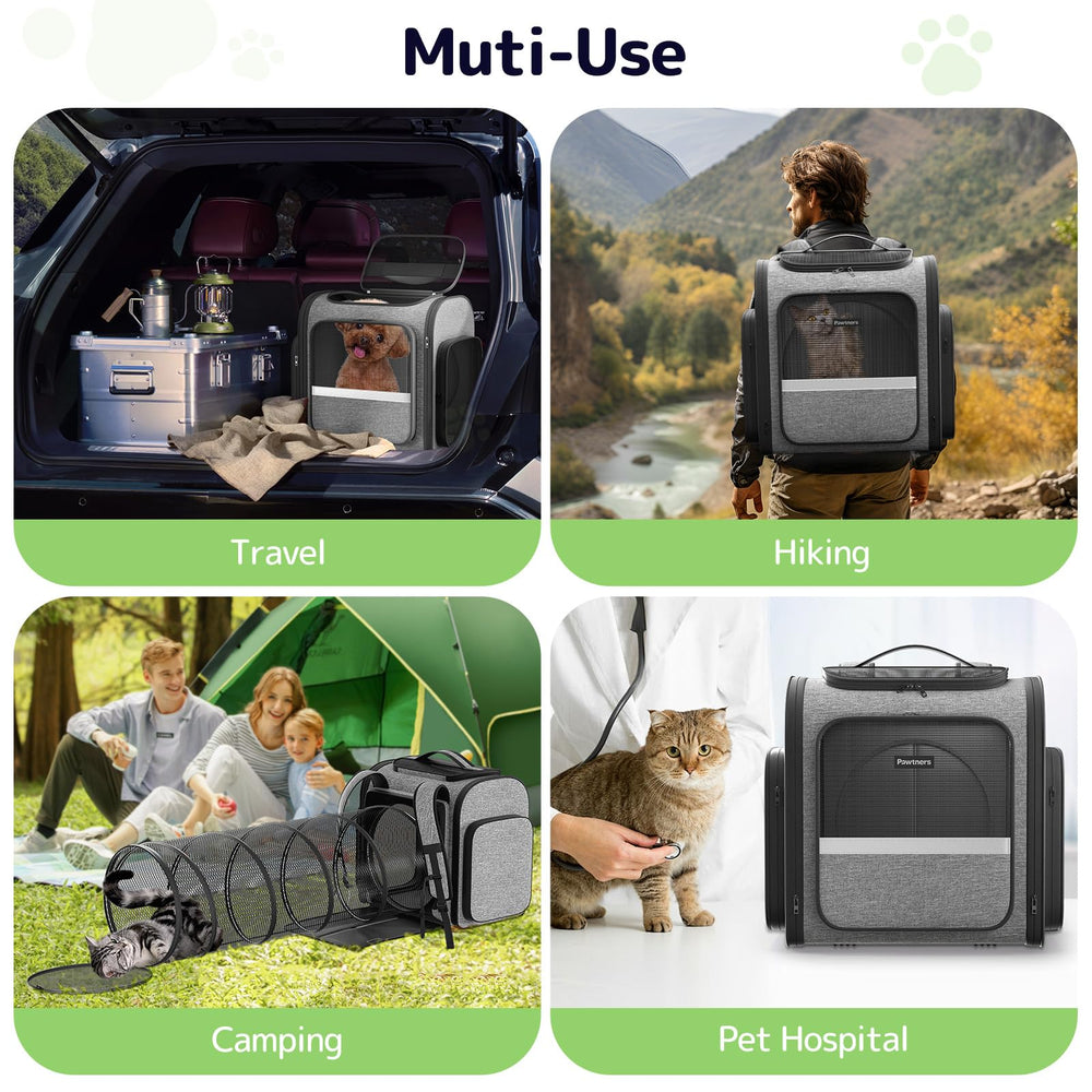 Pawtners cat backpack iron frame resists deformation and maintains shape