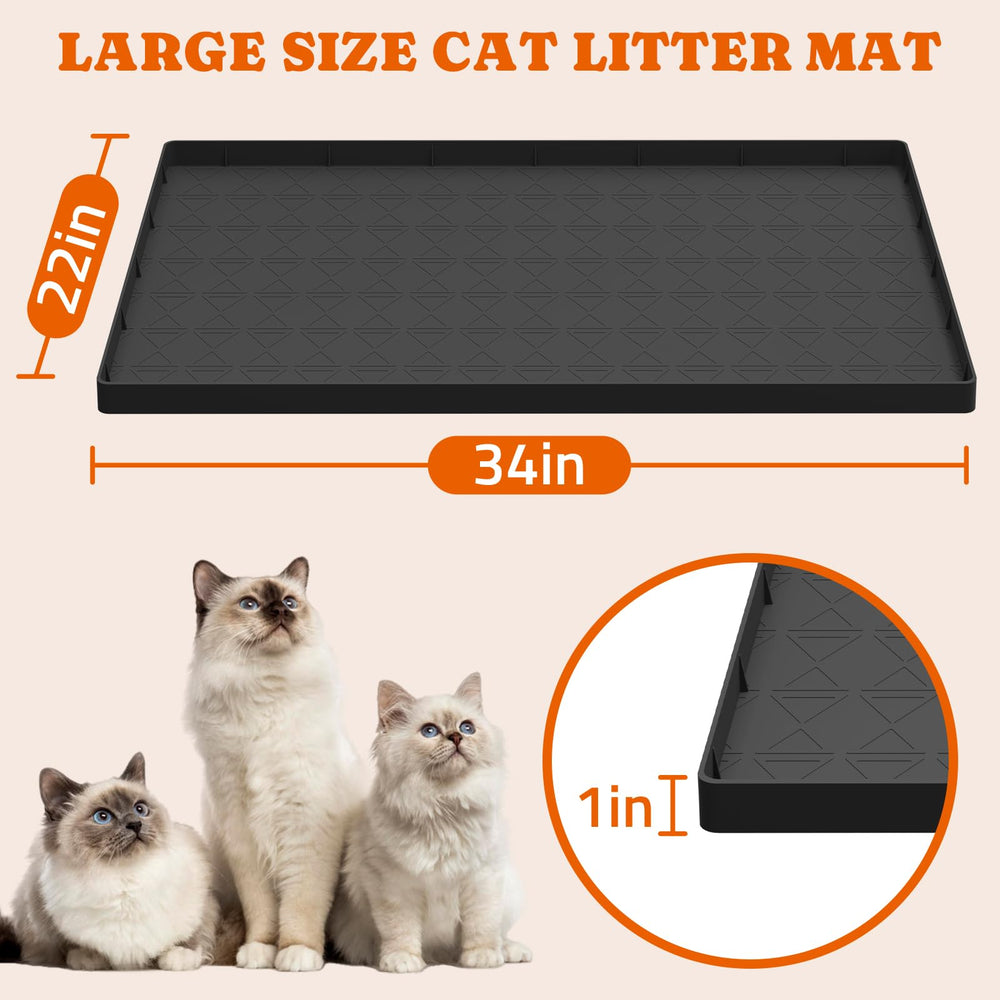 Pawtners cat litter mat, easy to clean, quick-dry surface.