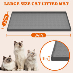 Pawtners easy-clean litter mat rinses quickly for reuse.