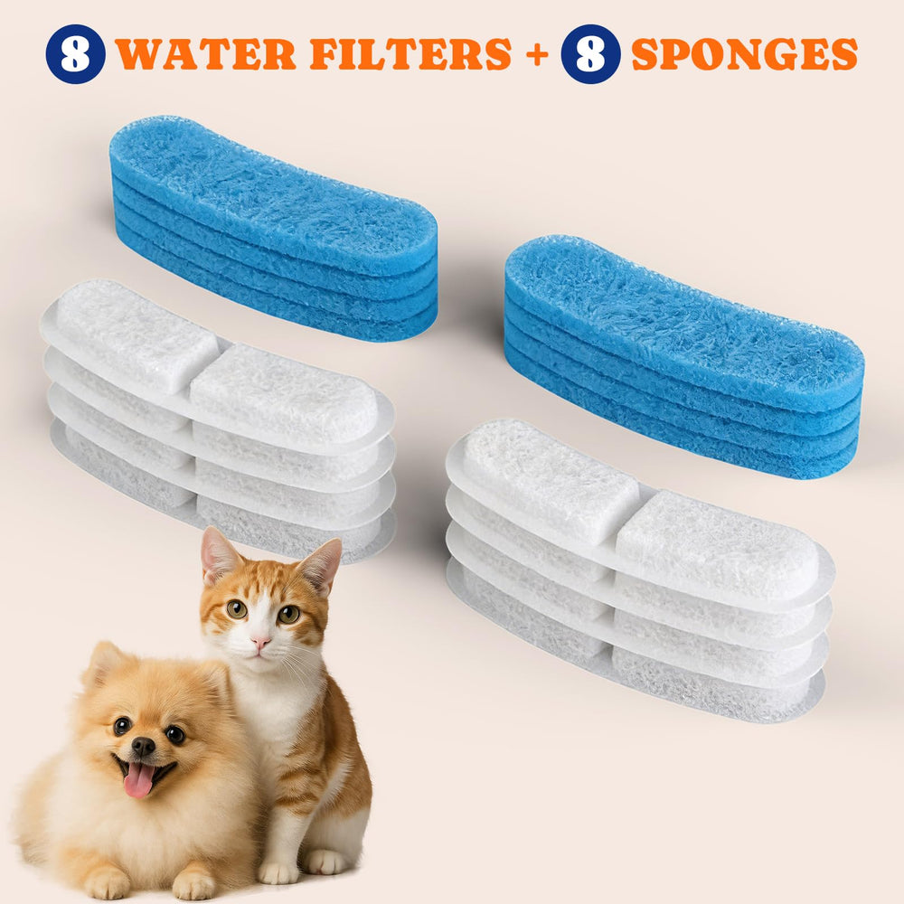 Pawtners filter care image illustrating soak and rinse steps