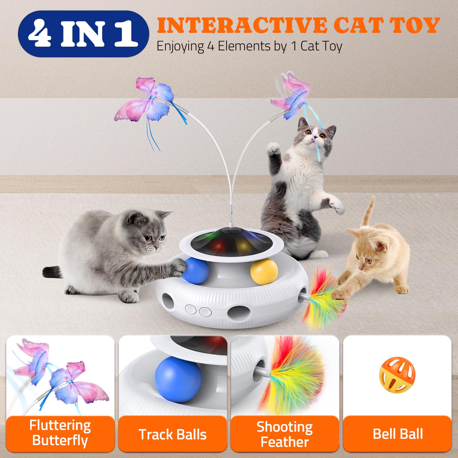 Pawtners trackball chase for hunting-style play and exercise