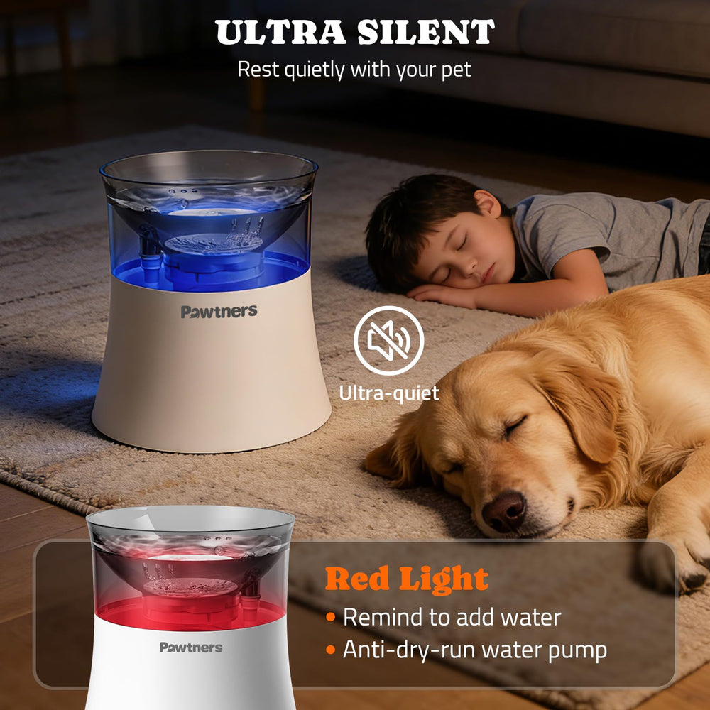 Pawtners low-water alert with red light indicator