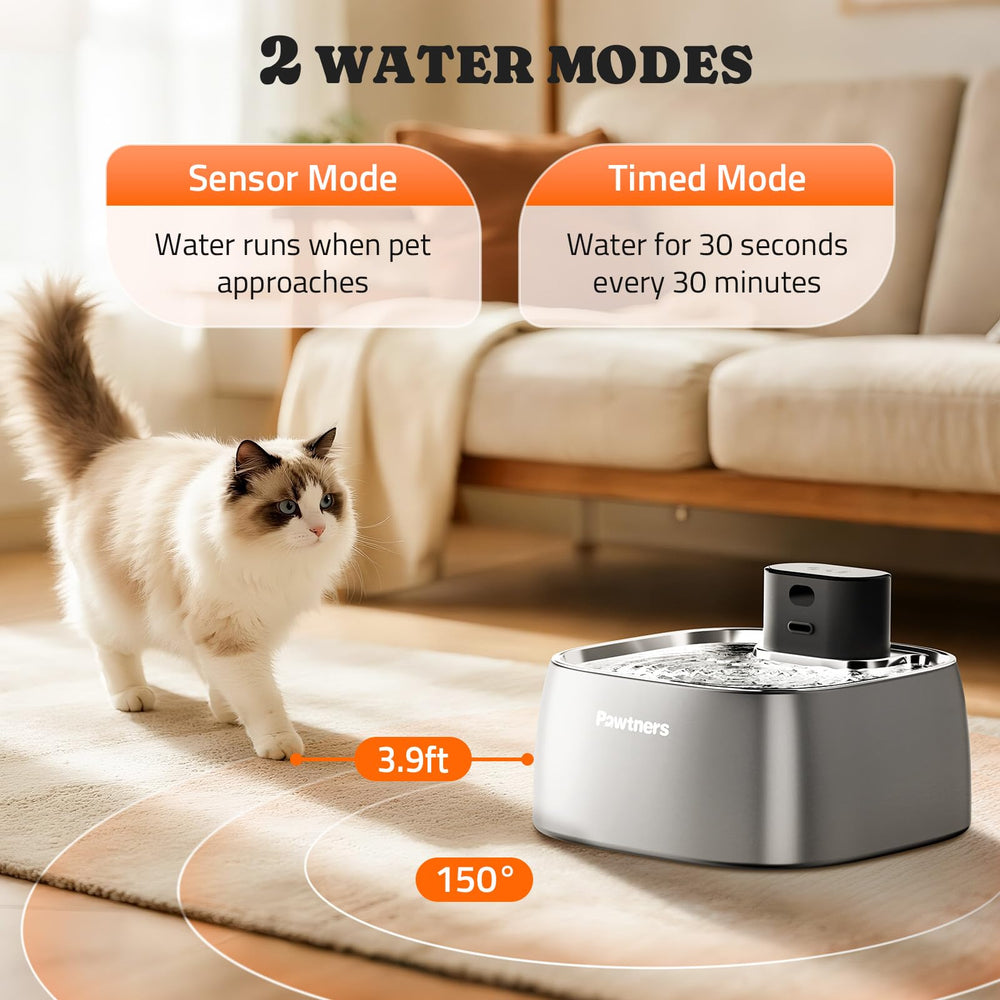 Pawtners smart indicator shows status and hydration at a glance.