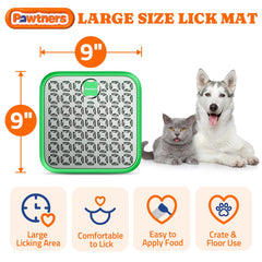 Pawtners spatula included for easy spreading on lick mat.