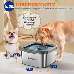 Pawtners stainless steel dispenser for durable, safe drinking water.
