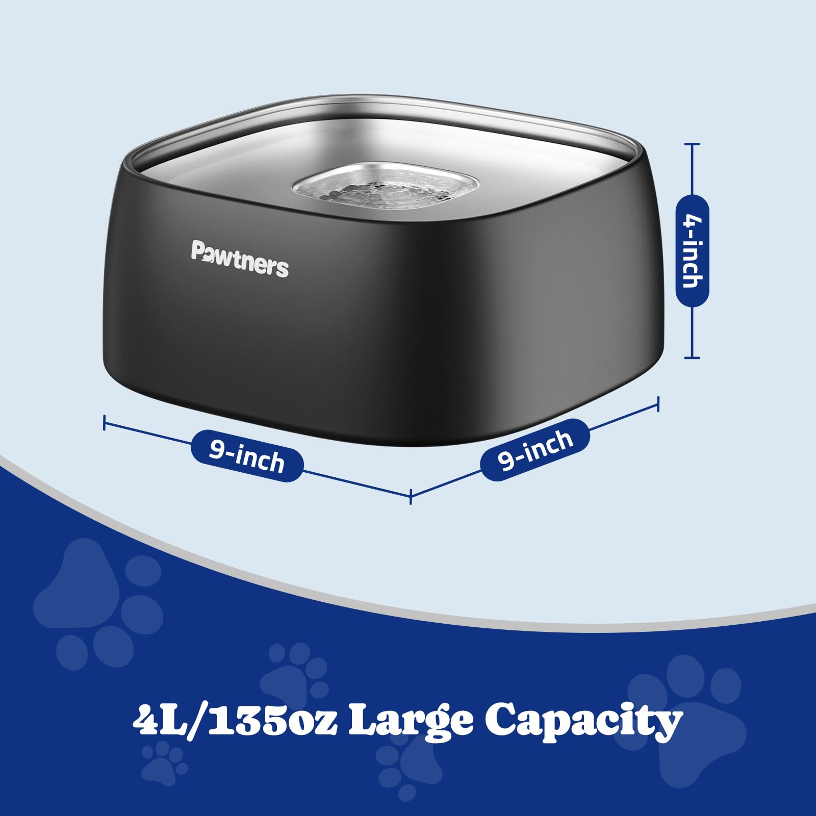 Pawtners water flow visualization helps monitor drinking during sessions.