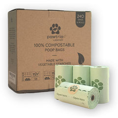 Pawtopia Pawtria compostable bags pack for eco-friendly dog walks