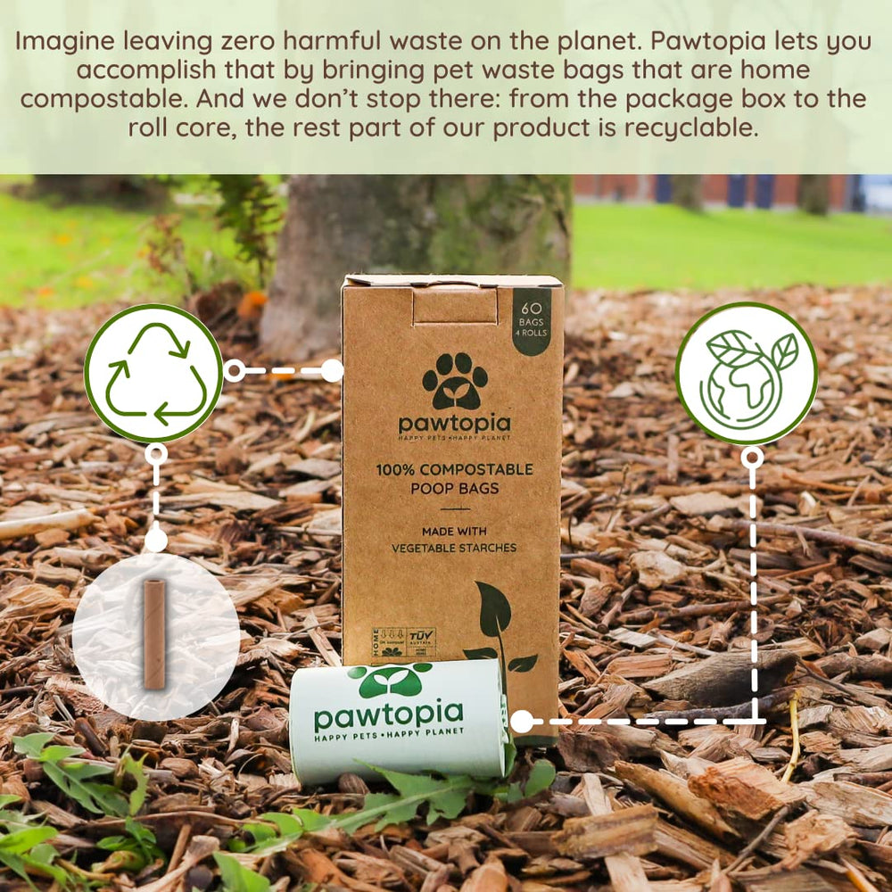 Standard 9x13 biodegradable bags for dog waste and litter