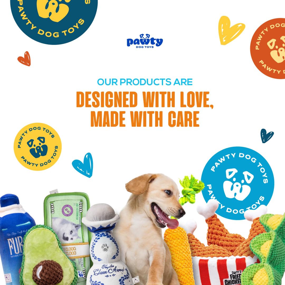 Pawty Golf Bag Plush Dog Toy ideal for small and medium dogs to fetch and enjoy