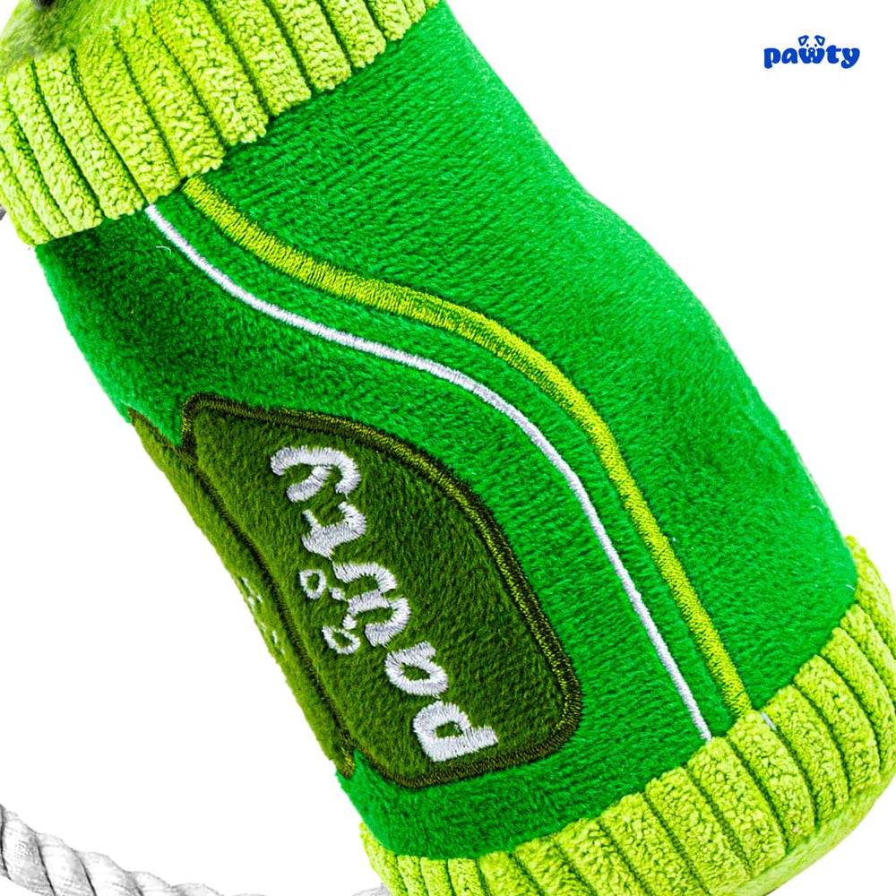 Pawty Golf Bag Plush Dog Toy hides a squeaker to heighten excitement during retrieves