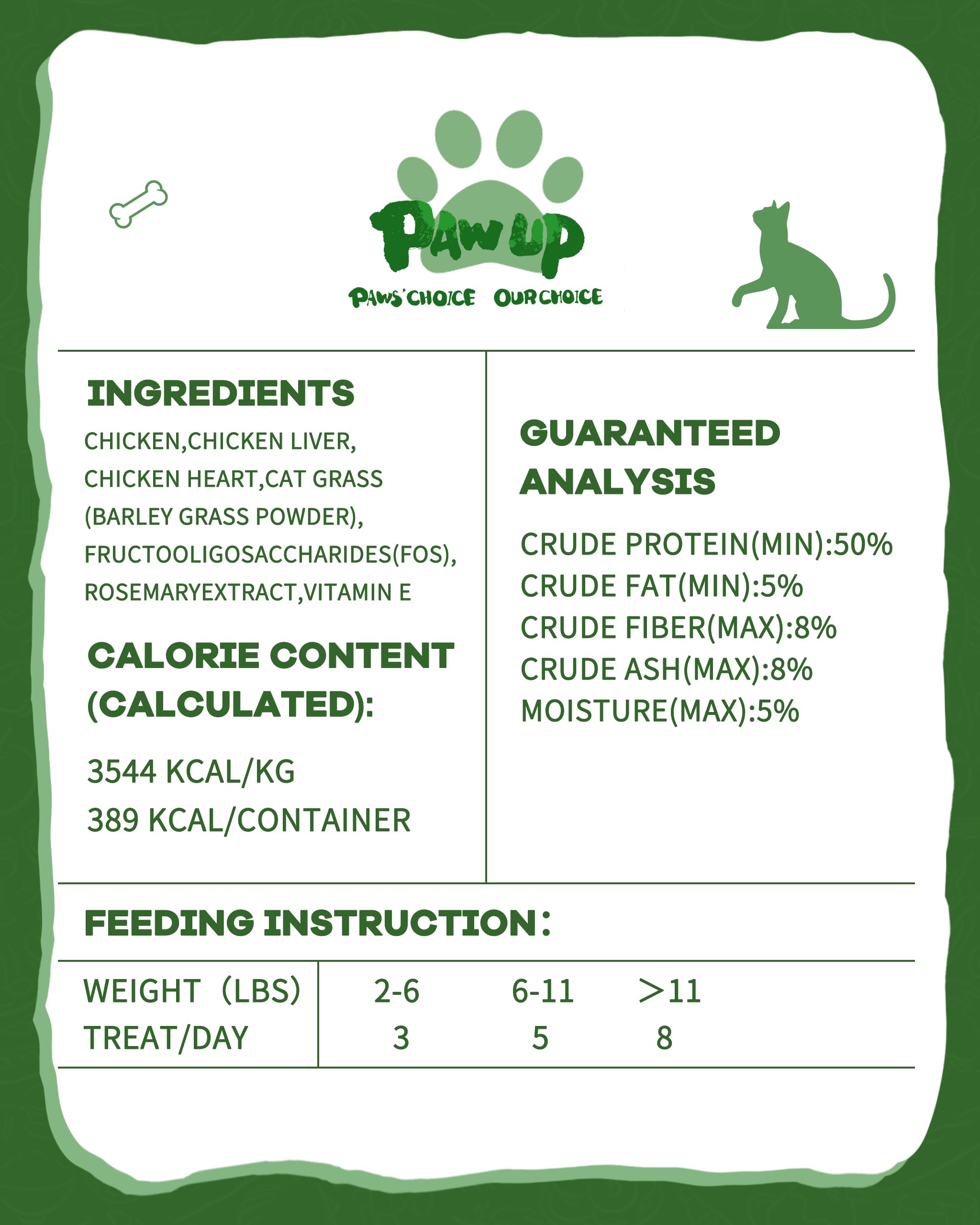 PAWUP 3-8oz pack: convenient, ready-to-serve cat treats.