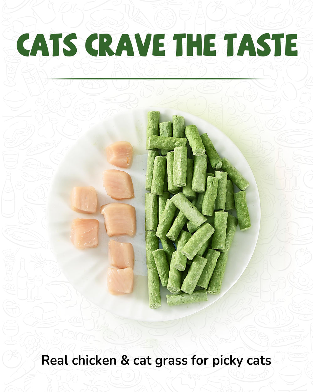 PAWUP cat grass blend: natural fiber supports gentle digestion in indoor cats.