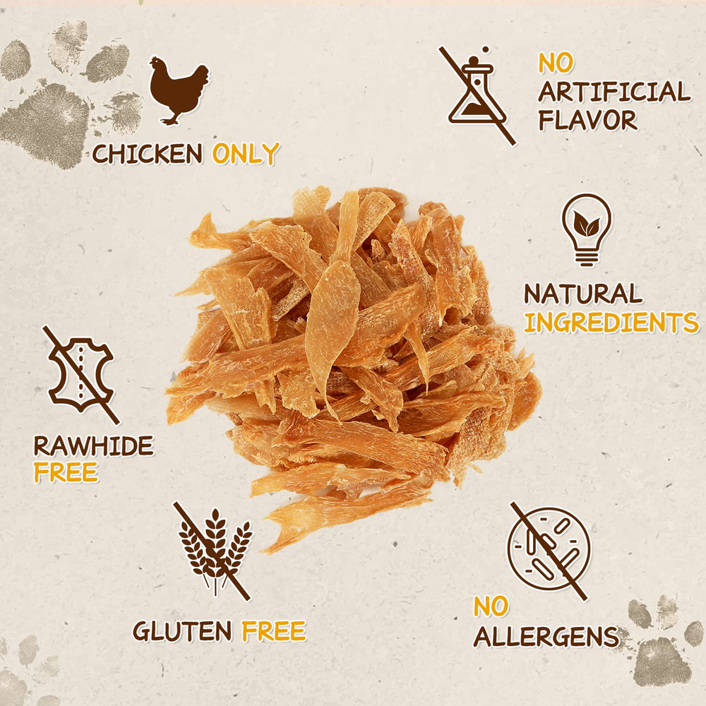 PAWUP Chicken Jerky Crisp Flakes pieces breaking for easy portioning.