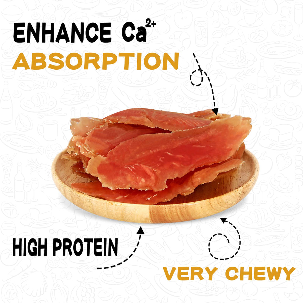 PAWUP jerky on dog with glossy coat potential from protein