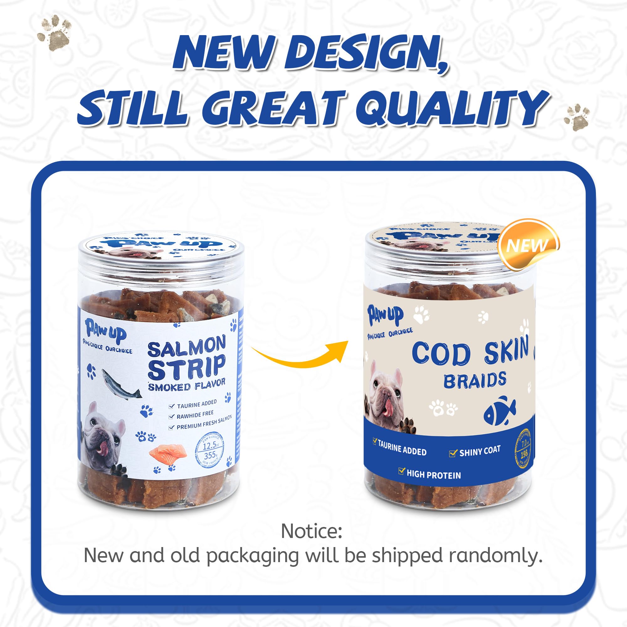 PAWUP Coat-support Salmon Oil Bites, promotes shine and skin health