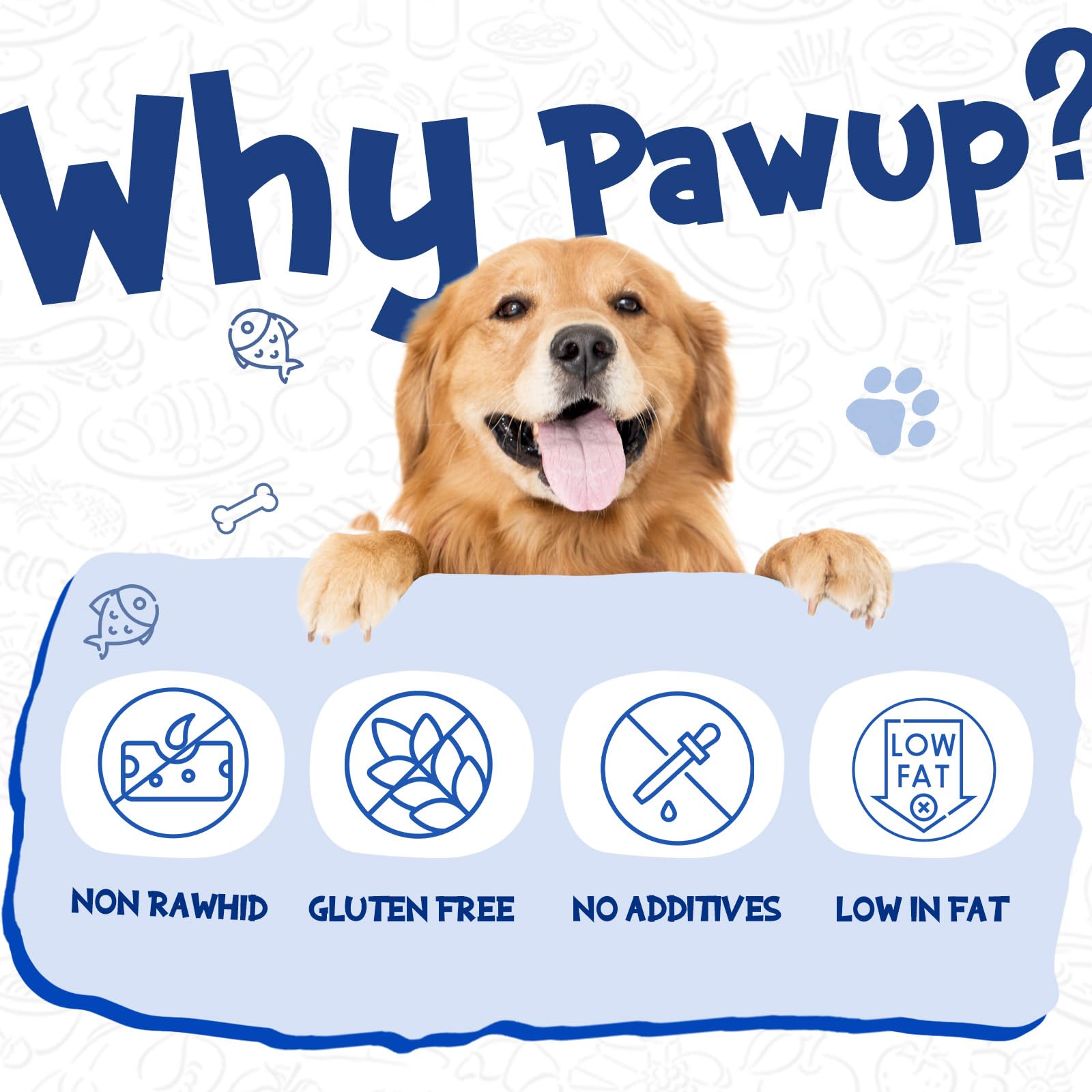 PAWUP Cod Skin Rolls dental chew hints at tartar reduction benefits