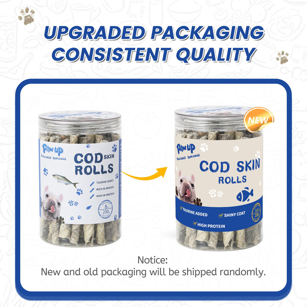 PAWUP Cod Skin Rolls single-ingredient snack supports simple nutrition